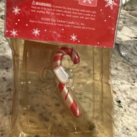 YANKEE CANDLE CHRISTMAS/HOLIDAY CANDY CANE JAR CHARM 2009 Table Top Gift USA - Picture 7 of 8